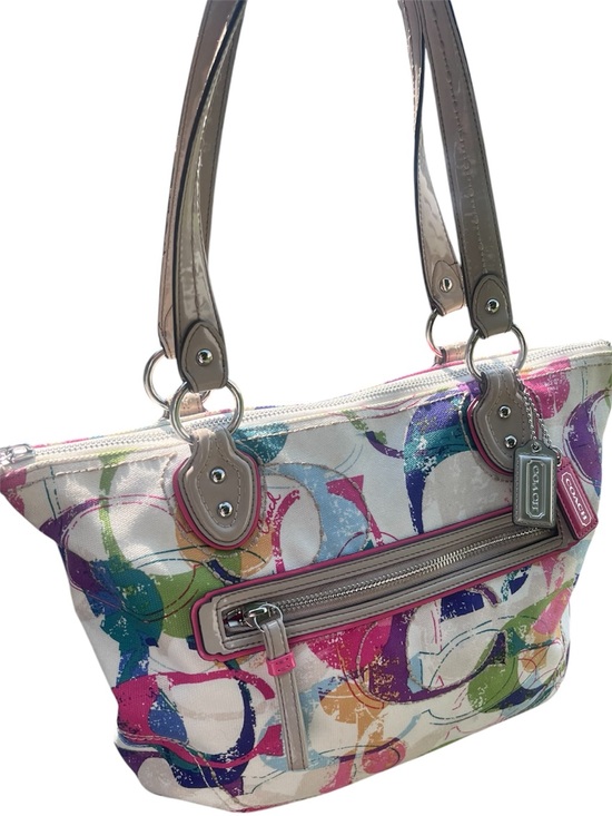 Coach Handbags - Coach Poppy Graffiti Multicolor Canvas Tote Shoulder Bag